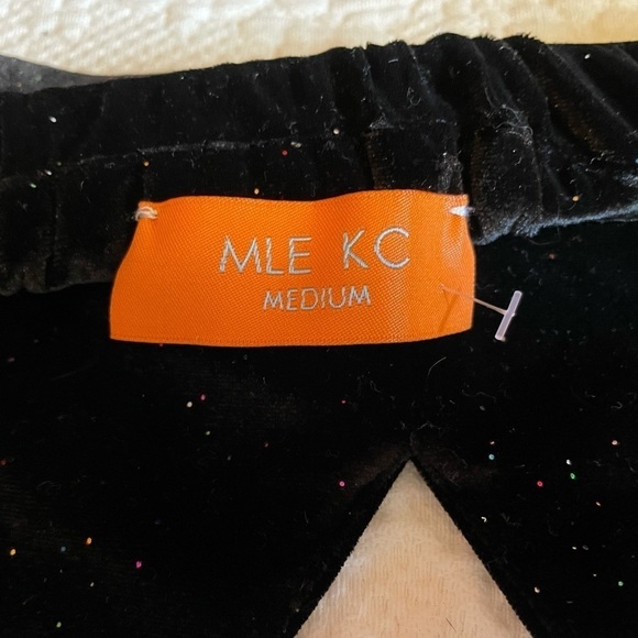 MLE KC Selena Bralette.  Black with multi color sparkles - Picture 4 of 5